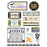 Deja Views - C-Thru - Little Yellow Bicycle - Booville Collection - Halloween - Canvas Stickers - Words