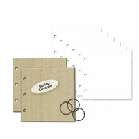 Little Yellow Bicycle - Burlap Covered Chipboard Album