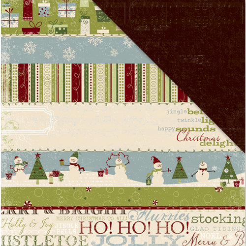Deja Views - C-Thru - Little Yellow Bicycle - Christmas Delight Collection - 12 x 12 Double Sided Paper - Merry and Bright, CLEARANCE