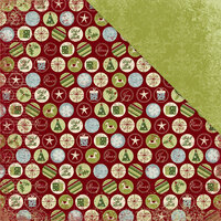 Deja Views - C-Thru - Little Yellow Bicycle - Christmas Delight Collection - 12 x 12 Double Sided Paper - Delightful Dots