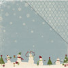 Deja Views - C-Thru - Little Yellow Bicycle - Christmas Delight Collection - 12 x 12 Double Sided Paper - Snowman Delight