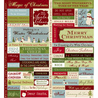 Deja Views - C-Thru - Little Yellow Bicycle - Christmas Delight Collection - Cardstock Stickers with Glitter Accents - Fresh Verse