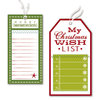 Deja Views - C-Thru - Little Yellow Bicycle - Christmas Delight Collection - Fabric Tags with Stitched Cardstock Accents