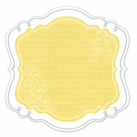 Deja Views - C-Thru - Little Yellow Bicycle - Elizabeth Park Collection - 12 x 12 Decorative Edge Paper with Varnish Accents