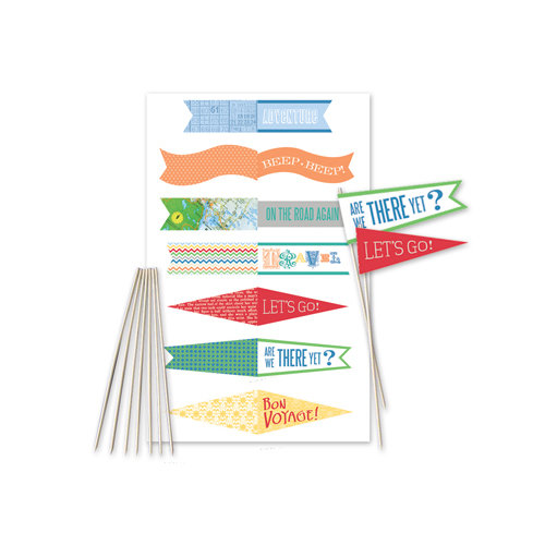Little Yellow Bicycle - Escape Collection - Mini Flag Kit with Embossed Accents