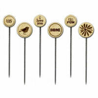 Little Yellow Bicycle - Feels Like Home Collection - Wood Stick Pins