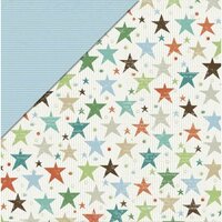 Little Yellow Bicycle - Fern and Forest Boy Collection - 12 x 12 Double Sided Paper - Super Stars
