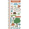 Little Yellow Bicycle - Fern and Forest Boy Collection - Cardstock Stickers with Embossed and Varnish Accents - Favorite Pieces