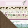Little Yellow Bicycle - Fern and Forest Girl Collection - 12 x 12 Double Sided Paper - Blooming Bands
