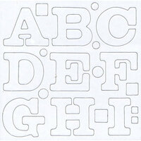 Deja Views - Alphabet Monograms - Chipboard - White, CLEARANCE