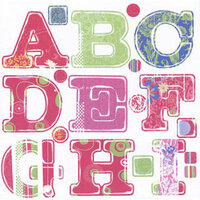 Deja Views - Alphabet Monograms - Stickers - Fresh Print - Cherry, CLEARANCE