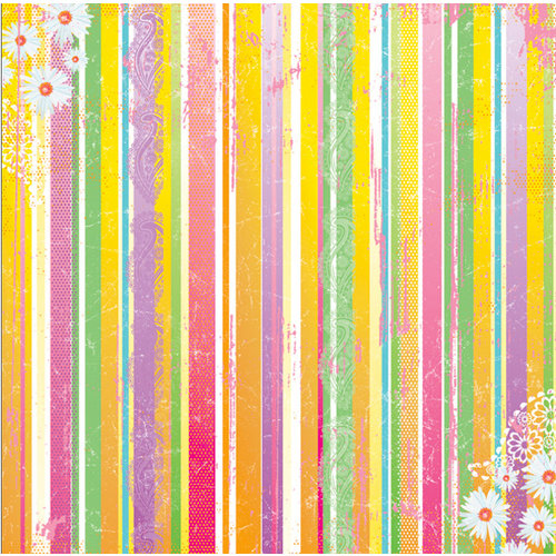 Deja Views - C-Thru - Little Yellow Bicycle - Free Spirit Collection - 12 x 12 Paper with Glitter Accents - Stripe, CLEARANCE