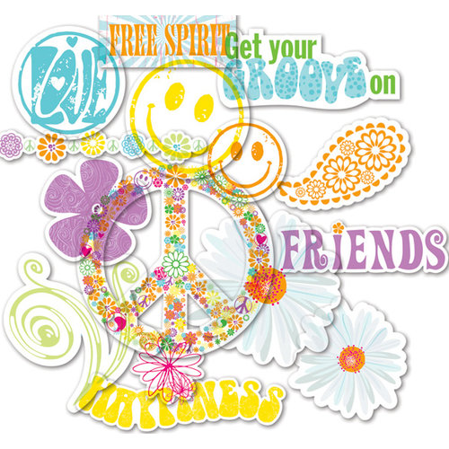 Deja Views - C-Thru - Little Yellow Bicycle - Free Spirit Collection - Clear Cuts - Shapes with Glitter Accents, CLEARANCE