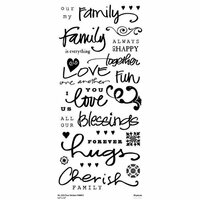 Little Yellow Bicycle - Clear Word Stickers - Family