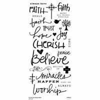Little Yellow Bicycle - Clear Word Stickers - Faith