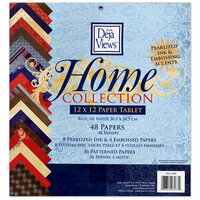Deja Views - C-Thru - Home Collection - 12 x 12 Paper Tablet with Pearlized Ink and Embossed Accents, BRAND NEW