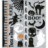 Deja Views - C-Thru - Little Yellow Bicycle - Frightful Collection - Halloween - Flocked Cardstock Stickers - Favorite Pieces