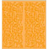 Deja Views - C-Thru - Little Yellow Bicycle - Frightful Collection - Halloween - Glitter Alphabet Chipboard Stickers - Orange, CLEARANCE