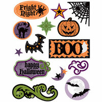 Deja Views - C-Thru - Little Yellow Bicycle - Frightful Collection - Halloween - 3 Dimensional Glitter Stickers, CLEARANCE