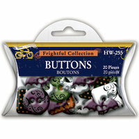 Deja Views - C-Thru - Little Yellow Bicycle - Frightful Collection - Halloween - Acrylic Buttons, CLEARANCE