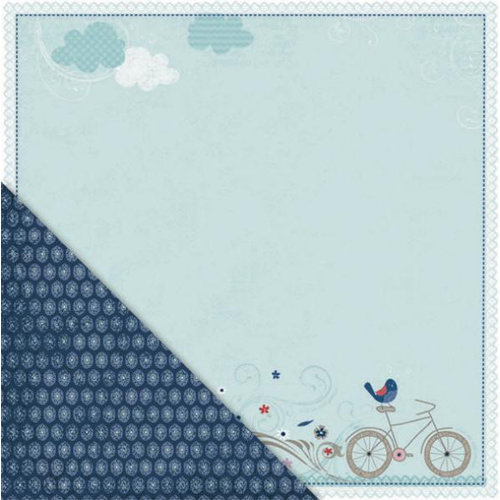 Little Yellow Bicycle - Just Because Collection - 12 x 12 Double Sided Paper - Bicycle Bliss