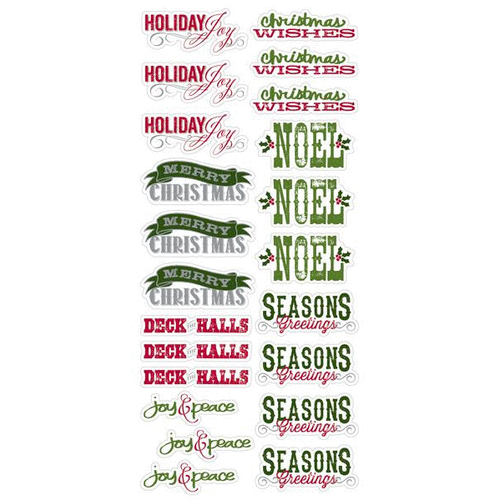 Little Yellow Bicycle - Making Merry Collection - Christmas - Clear Words Stickers