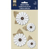 Little Yellow Bicycle - Naturals Collection - Burlap Stickers with Button Accents - Daisy