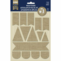 Little Yellow Bicycle - Naturals Collection - Burlap Stickers - Flags