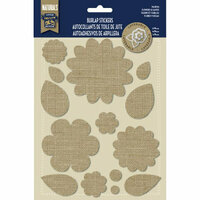 Little Yellow Bicycle - Naturals Collection - Burlap Stickers - Flowers and Leaves