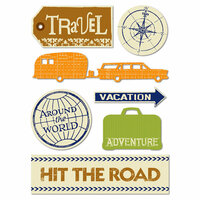 Deja Views - C Thru - Little Yellow Bicycle - Pack Your Bags Collection - Canvas Stickers, CLEARANCE