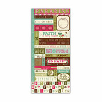 Deja Views - C-Thru - Little Yellow Bicycle - Paradise Collection - Cardstock Stickers with Embossed and Varnish Accents - Fresh Verse