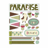 Deja Views - C-Thru - Little Yellow Bicycle - Paradise Collection - Fabric Stickers - Favorites