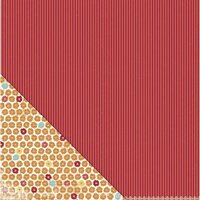 Little Yellow Bicycle - Poppy Collection - 12 x 12 Double Sided Paper - Red Floral Fabric