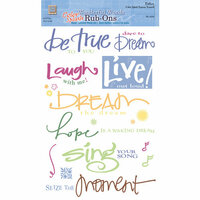 Deja Views - C-Thru - Wonderful Words - Color Splash Rub Ons  - Expressions, CLEARANCE