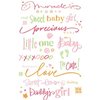 Deja Views Wonderful Words Color Splash Rub-Ons - Baby Girl