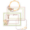 Deja Views - C-Thru - Little Yellow Bicycle - Snugglebug Collection - Clear Cuts with Glitter Accents - Baby Girl - Frames, CLEARANCE