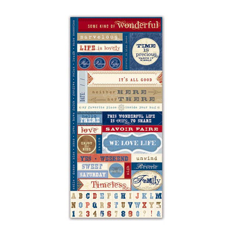 Deja Views - C-Thru - Little Yellow Bicycle - Saturdays Collection - Cardstock Stickers with Debossed and Varnish Accents - Fresh Verse