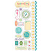 Deja Views - C-Thru - Little Yellow Bicycle - Pregnancy Collection - Clear Stickers with Glitter Accents, CLEARANCE