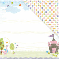 Deja Views - C-Thru - Little Yellow Bicycle - Tiny Princess Collection - 12 x 12 Double Sided Textured Paper - Princess Valley