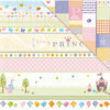 Deja Views - C-Thru - Little Yellow Bicycle - Tiny Princess Collection - 12 x 12 Double Sided Textured Paper - Tiny Princess Bands
