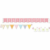 Deja Views - C-Thru - Little Yellow Bicycle - Tiny Princess Collection - Mini Banners with Embossed Accents
