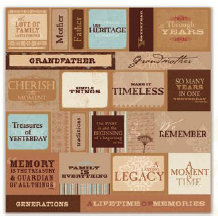 Deja Views - Timeless Collection - Cardstock Stickers - Heritage