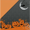 Deja Views - C-Thru - Little Yellow Bicycle - Trick or Treat Collection - Halloween - 12 x 12 Double Sided Black Metallic Paper - Jack O Lanterns, CLEARANCE