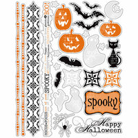 Deja Views - C-Thru - Little Yellow Bicycle - Trick or Treat Collection - Halloween - Clear Stickers with Glitter Accents, CLEARANCE