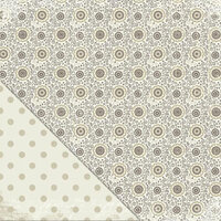 Little Yellow Bicycle - Vintage Summer Collection - 12 x 12 Double Sided Paper - Taupe Flower
