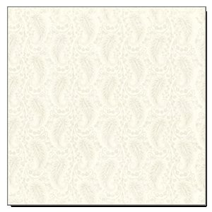 Deja Views - 12x12 Paper - Wedding - Cream Paisley