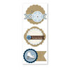 Little Yellow Bicycle - Winterings Collection - Layered Burlap Stickers with Gem Accents
