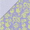 Deja Views - C-Thru - Little Yellow Bicycle - Zinnia Collection - 12 x 12 Double Sided Paper - Purple Birds, CLEARANCE