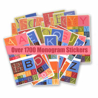 Die Cuts with a View - Monogram Alphabet Sticker Pack - 1716 Pieces