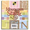 Die Cuts With A View - Cardstock Monogram Sticker Stack, CLEARANCE